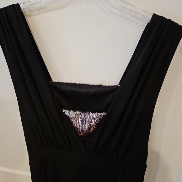AA STUDIO SEQUIN BLACK JUMPSUIT sz 14 - Picture 6 of 9